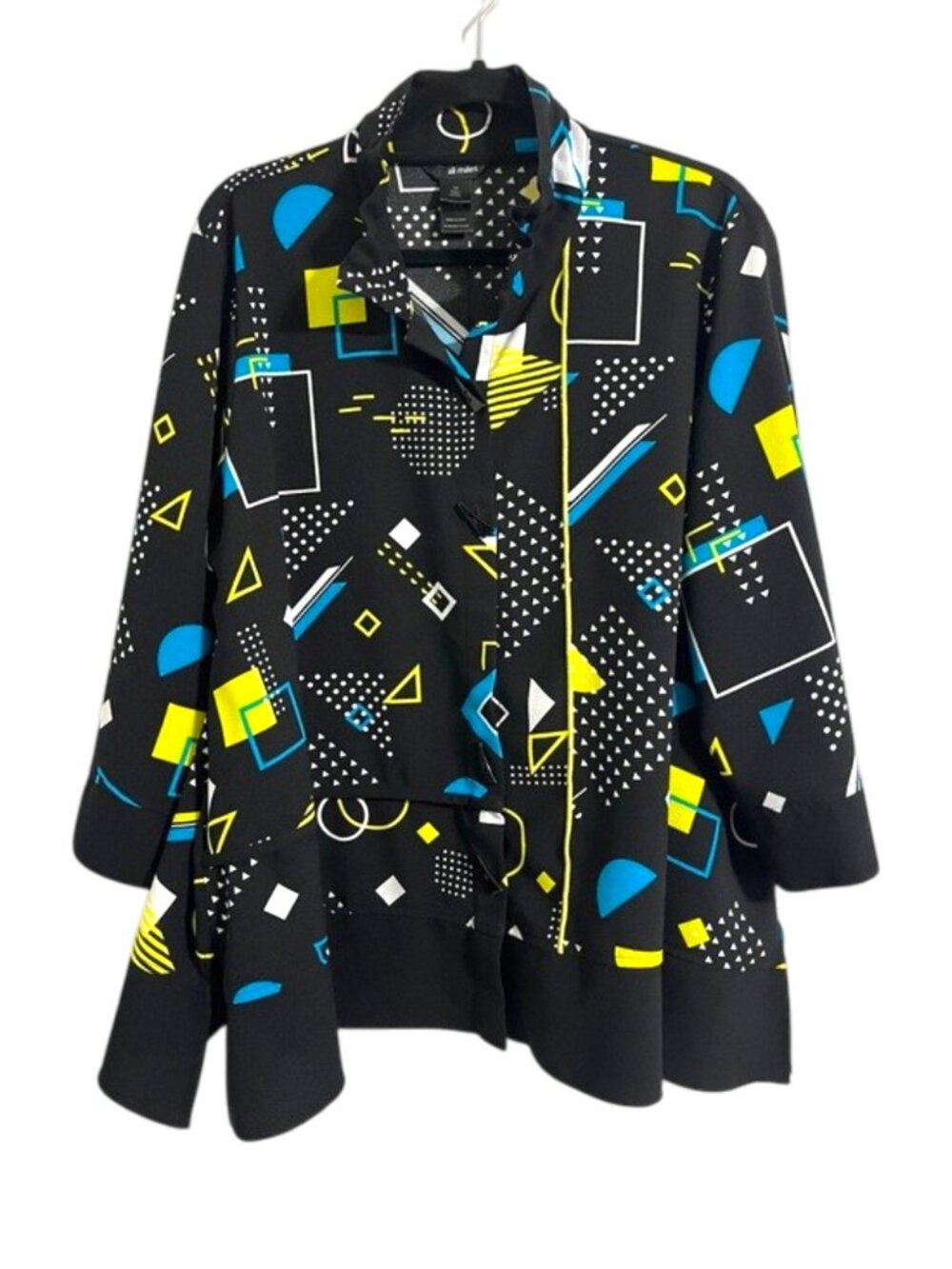 Ali Miles Geometric Blouse 1X